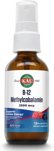 Miniatura 17 de KAL Vitamina B-6 B-12 Ácido Fólico DropIns, Gotas de Suplemento Líquido de Vitamina B, Salud del Corazón, Energía, Soporte de Glóbulos Rojos