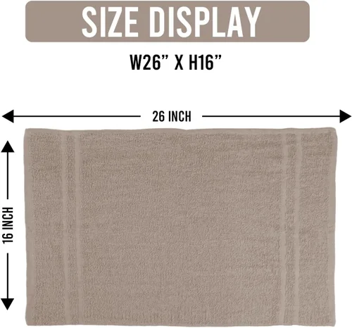 Miniatura 2 de Paquete de 24 Toallas de Mano Arena 100% Algodón Toalla de Spa – 16x26 pulgadas Toallas Faciales Altamente Absorbentes Gimnasio, Toalla para Cabello