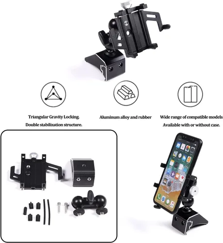 Miniatura 7 de HAPPYHORSE Soporte de teléfono para automóvil compatible con Toyot@ FJ Cruiser 2007-2021, control central de automóvil, lado derecho, soporte