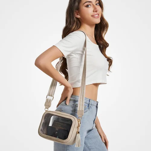 Miniatura 2 de Bolsa transparente para eventos en estadios, bolsa transparente aprobada para estadios, bolsa cruzada para conciertos, deportes, festivales