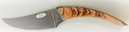 Miniatura 2 de Laguiole en Aubrac Cuchillo de queso hecho a mano 'Le Buron' KMF99OLI/LZB1 Mango de madera de olivo