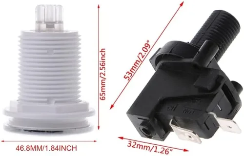 Miniatura 2 de Bañera Spa Residuos Eliminación de basura Auto-Bloqueo Interruptor de aire Pulsador Manguera de aire G2AB