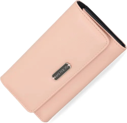 Miniatura 23 de Nautica Money Manager RFID - Cartera delgada y pequeña para mujer - Porta tarjetas de crédito con monedero y cartera con cremallera, organizador