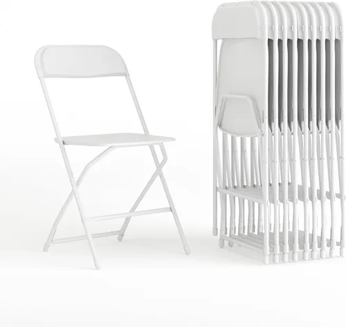 Miniatura 42 de Flash Furniture Hercules Series Silla plegable de plástico, color rojo, paquete de 6, capacidad de peso de 650 libras, cómoda silla para eventos
