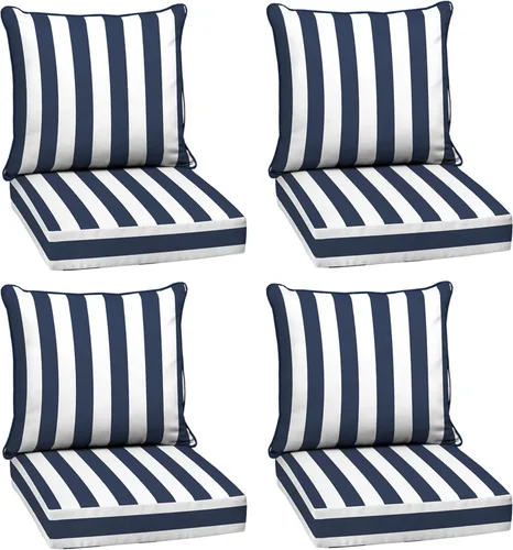 Miniatura 127 de Arden Outdoor Deep Seat Cushion Set, 24 x 24 pulgadas, Cojín para exteriores resistente al clima, a la lluvia y a la decoloración para silla, sofá