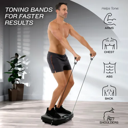 Miniatura 8 de Nautilus Vibratone Pro Vibration Plate - Plataforma de ejercicio y fitness para cuerpo completo, fuerza muscular, circulación