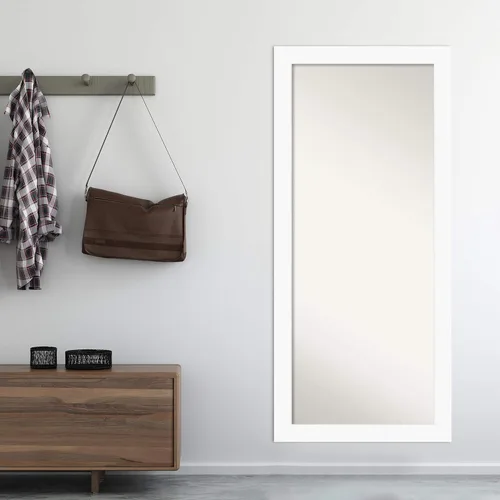 Miniatura 6 de Amanti Art Espejo blanco de longitud completa, 66 x 30 pulgadas, para gabinete, color blanco, espejo de pared de cuerpo entero para vestirse, marco