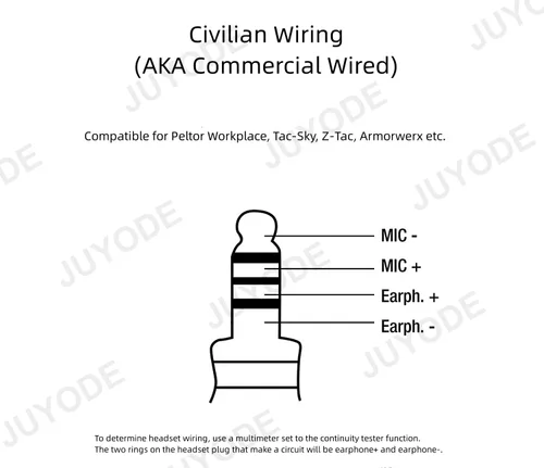 Miniatura 7 de Auriculares tácticos civiles U94 PTT Adaptador Push to Talk Conector para Motorola APX900 APX4000 APX6000 APX7000 APX8000 XPR7550e XPR7350e XPR6350