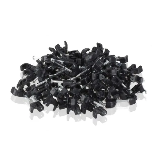TENINYU Paquete de 200 clips de cable para cables Ethernet para cable de 0.276 in para cable RG6 Cat6, color negro