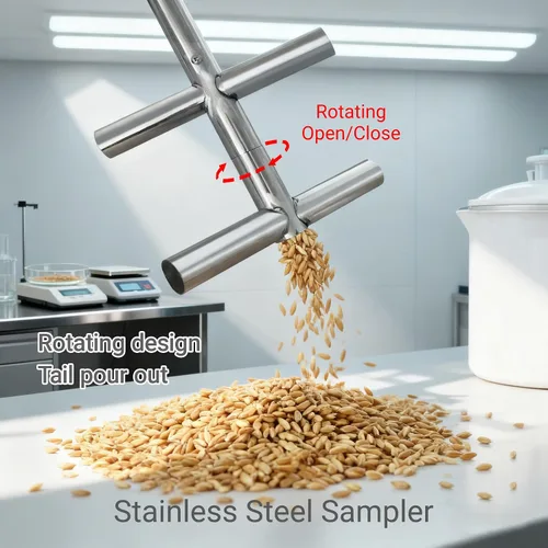 Miniatura 8 de Sonda de muestreo de grano de polvo, sonda de grano para polvos y semillas, muestreador de acero inoxidable, muestra de ladrón de granos, sonda