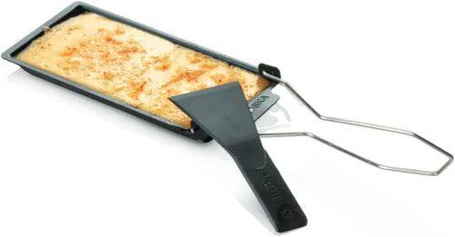BOSKA Barbeclette de queso de acero inoxidable - Sartén de queso raclette con espátula - para cocinar, hornear, asar a la parrilla - Artículos de