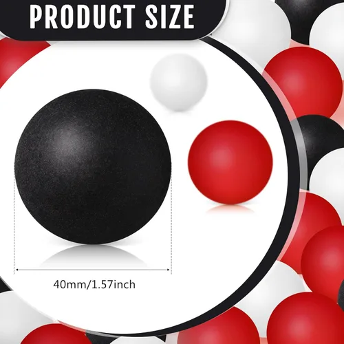 Miniatura 2 de Hanaive 100 unidades pelotas de tenis de mesa multicolor de 40 mm, pelotas de plástico a granel lavables, juego pequeño para juegos de piscina