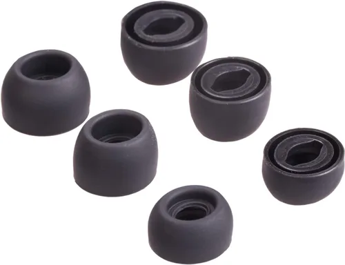 Miniatura 5 de Juego de almohadillas de silicona para auriculares para auriculares Samsung Galaxy Buds Pro, se ajustan en el estuche, 6 pares (negro fantasma)