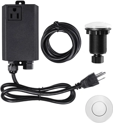 Miniatura 13 de Kit de interruptor de aire para eliminación de basura, interruptor de eliminación de residuos superior del fregadero, botón de encendido/apagado