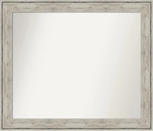 Miniatura 342 de Amanti Art Espejo de baño plateado para sobre fregadero, 28 x 47 pulgadas, espejo rectangular de plata imperial, marco de madera tradicional de gran