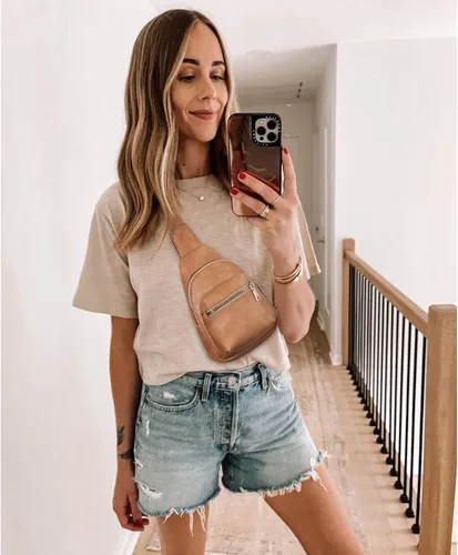 Miniatura 3 de CLUCI Small Sling Bag for Women, Leather Crossbody Fanny Packs Trendy, Women's Chest Bag