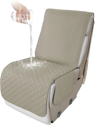 Miniatura 30 de HDCAXKJ Fundas de sofá seccional reclinable 100% impermeable, forma de L, funda de sofá reclinable lavable acolchada suave para mascotas, perro