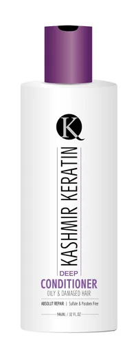 Miniatura 3 de Kashmir Keratin Acondicionador profundo para cabello graso y dañado sin sulfatos y parabenos (8 onzas líquidas)