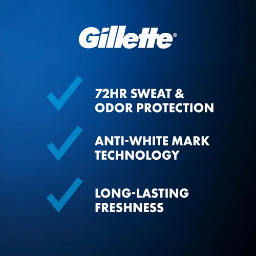 Miniatura 2 de Gillette Antitranspirante clínico y desodorante para hombres, protección 72HR contra el sudor y el olor, frescura de larga duración, tecnología