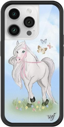 Miniatura 52 de Wildflower Carcasas – Compatible con iPhone 14 Pro Protector negro parachoques, certificado de prueba de caída de 6.5 pies, propiedad de mujeres