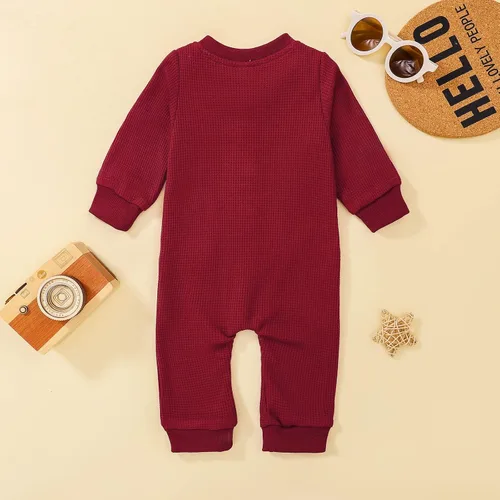 Miniatura 3 de Mubineo Mameluco de manga corta para bebé, niño, niña, verano, otoño, básico, liso, con botones