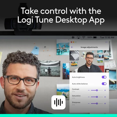 Miniatura 8 de Cámara web Logitech C920e HD 1080p con micrófono deshabilitado, certificada para Zoom y Microsoft Teams, cumple con TAA