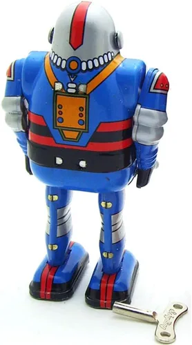 Miniatura 5 de Charmgle Robot astronauta de primavera de cuerda de juguete de estaño, colección para adultos, regalos novedosos para decoración del hogar, relleno