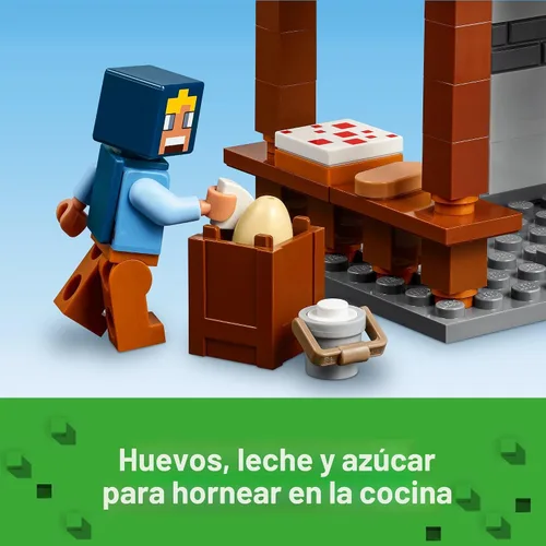Miniatura 5 de LEGO Minecraft La Granja de Molinos de Viento - Juguetes de Construcción de Minecraft para Niños, Niños y Niñas, Edades 8+ - Incluye 3 Minifiguras