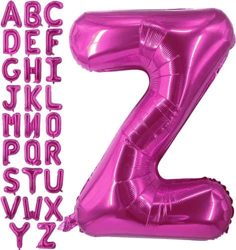 Miniatura 8 de Lovoir Globos grandes de 40 pulgadas de color rosa intenso con la letra H de gran tamaño, globo de helio de aluminio de Mylar para decoración