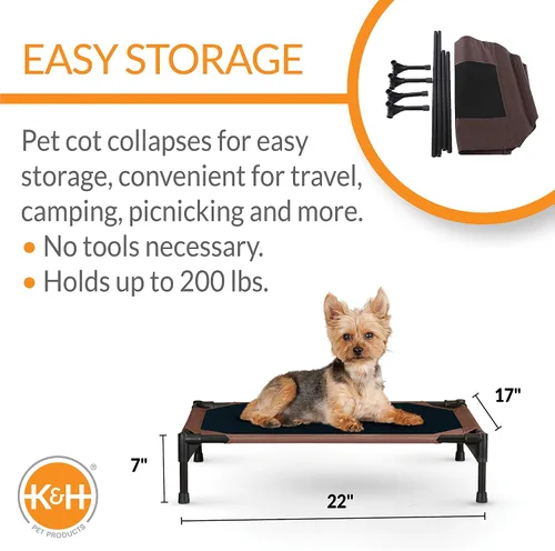 Miniatura 2 de K&H PET PRODUCTS - Cuna elevada para mascotas con centro de malla, varios tamaños