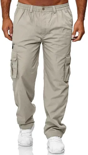 Miniatura 3 de Pantalones de carga para hombre, ligeros, tácticos, para senderismo, ajuste clásico, múltiples bolsillos