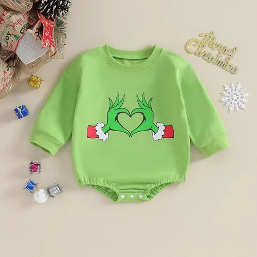 Miniatura 3 de MERSARIPHY Ropa de Navidad para bebé, sudadera para bebé, niño, niña, mameluco de Papá Noel para bebé, trajes de otoño e invierno