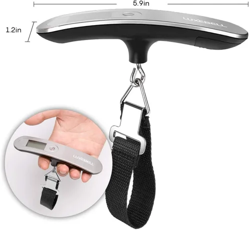 Miniatura 3 de Luxebell balanza digital para equipaje, 110 libras, regalo para viajeros