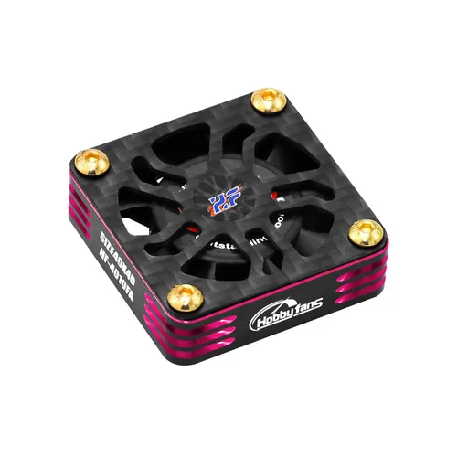 Miniatura 2 de Ventilador de enfriamiento RC de 1.575 in 28000 RPM Motor sin escobillas Ventilador de refrigeración de metal con cubierta de fibra de carbono