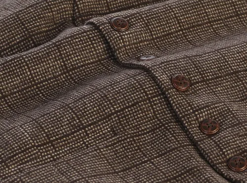 Miniatura 48 de Gioberti Chaleco de tweed formal de 6 botones para hombres