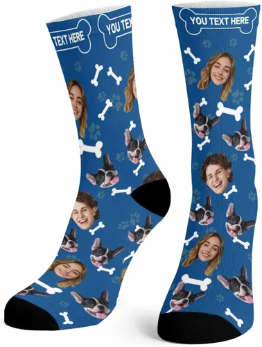 Miniatura 128 de Artsadd Calcetines personalizados para mujeres y hombres, amantes de los perros y gatos, regalos divertidos unisex personalizados