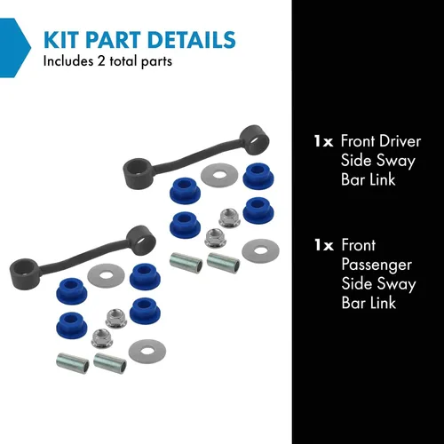 Miniatura 2 de TRQ Juego de 2 barras estabilizadoras para el lado del conductor y del pasajero, compatible con Dodge Nitro 2007-2011 Jeep Liberty 2008-2012