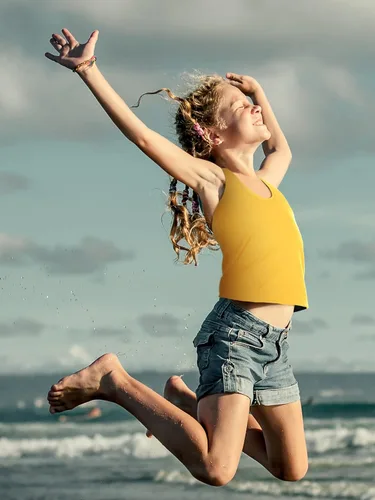 Miniatura 6 de Camiseta sin mangas de 3 piezas para niñas, con espalda cruzada, para bailar, gimnasia, ropa de baile