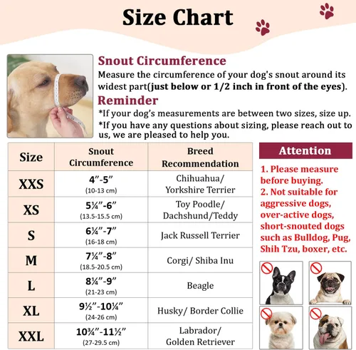 Miniatura 4 de Mayerzon Bozal para Perro, Bozales de Malla Suave para Perros Pequeños, Medianos y Grandes Chihuahua Poodle Husky Labrador Retriever, Protector