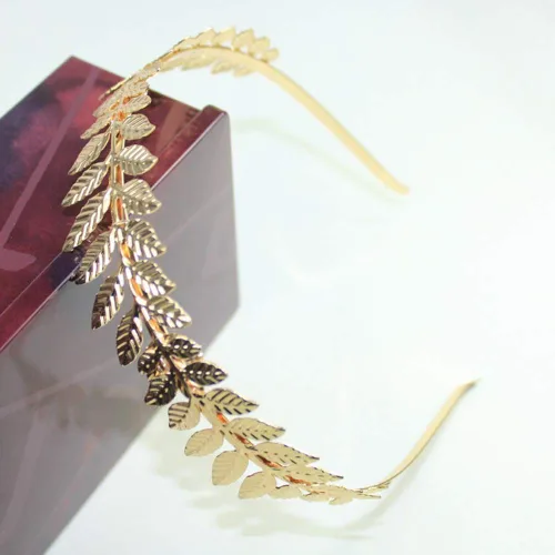 Miniatura 5 de WLBON Diadema de hojas de Halloween, corona de diosa romana, bandas para el cabello, diadema de hojas, diadema para mujer, Navidad, boda