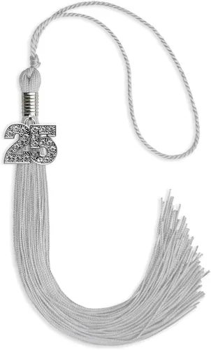 Miniatura 93 de Endea Graduation Borla de un solo color con dije de plata brillante (oro antiguo, 2022)
