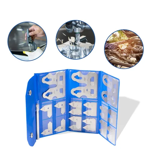 Miniatura 3 de (R) Juego de 25 unidades de calibre de radio de acero inoxidable calibre fraccionario de 1/64-1/2 pulgadas con soporte