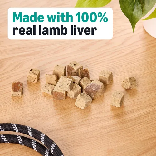 Miniatura 3 de Marca Amazon – Wag - Golosinas para perros liofilizadas crudas de un solo ingrediente, hígado de cordero, alto en proteínas, golosinas saludables