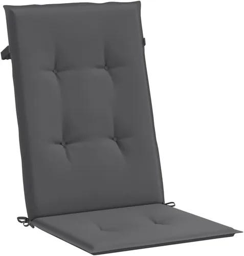 Miniatura 5 de Cojines para silla de jardín con respaldo alto, 2 piezas, color antracita, 47.2 x 19.7 x 1.2 pulgadas, cojines de tela para sillas de comedor