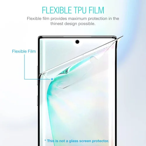 Miniatura 4 de XClear Paquete de 3 protectores de pantalla diseñados para Galaxy Note 10 Plus/Note 10 Plus 5G (2019) [compatibles con fundas] Película de TPU