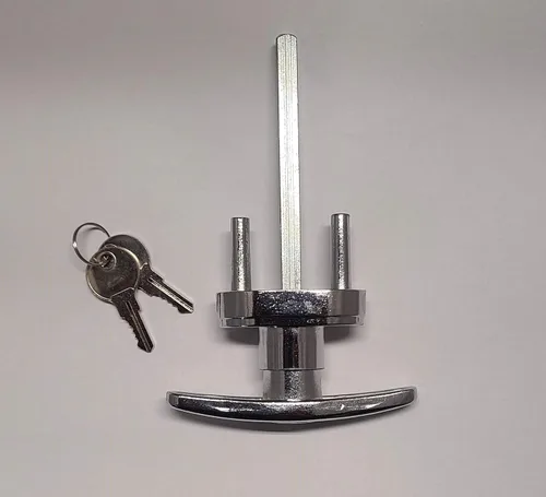 Miniatura 2 de Kit universal de cerradura de puerta de garaje con pestillo de resorte y manija con llave