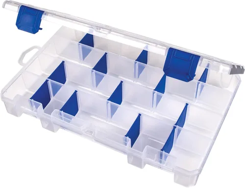 Flambeau Outdoors 4007 Tuff Tainer, caja de bandeja de aparejos de pesca, incluye [12] divisores Zerust, 24 compartimentos