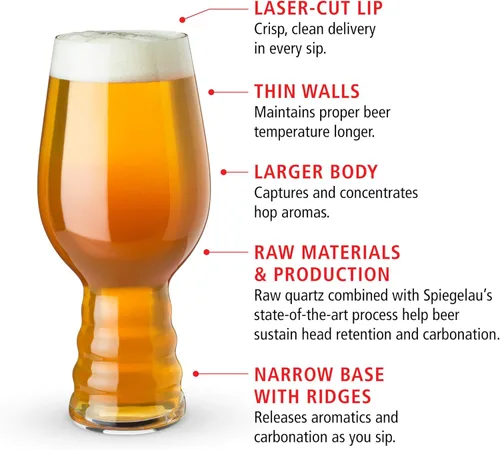 Miniatura 2 de Spiegelau Vaso IPA de cerveza artesanal, vasos de cristal hechos en Europa, perfectos para bodas, cumpleaños, vacaciones, cenas, noches