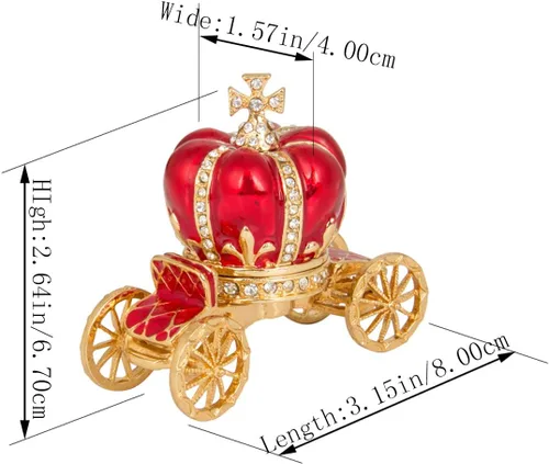 Miniatura 47 de QIFU Caja de baratija pintada a mano con bisagras, regalo único para la familia