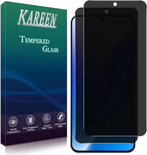 Miniatura 10 de KAREEN Paquete de 2 protectores de pantalla de privacidad para Samsung Galaxy S23 5G de 6.1 pulgadas, película de vidrio templado privado antiespía
